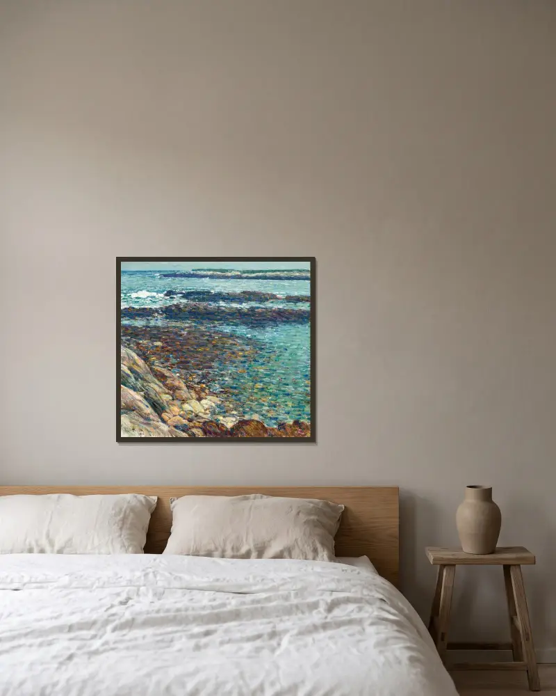 Spanische Felsvorsprünge von Childe Hassam gerahmt an einer Wand