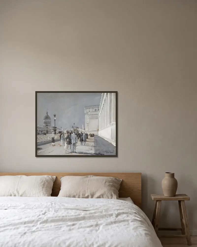 Världsutställningen i Chicago av Childe Hassam inramad på en vägg