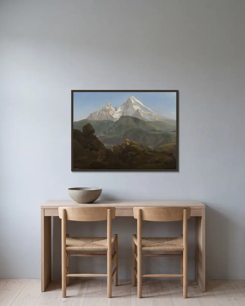 Watzmann, Johan Christian Dahl v rámu na stěně