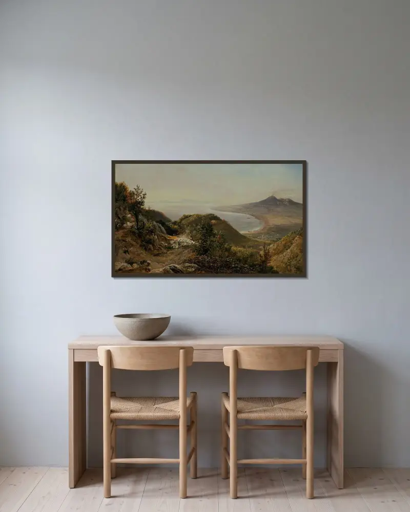 Blick von Pimonte von Johan Christian Dahl gerahmt an einer Wand