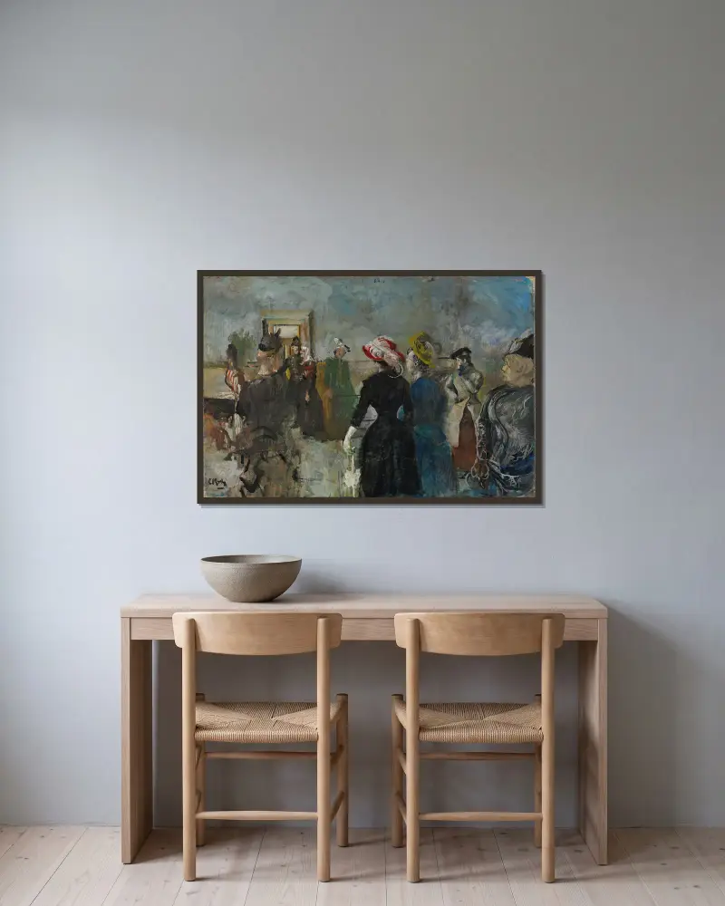 Albertine, Christian Krohg v rámu na stěně