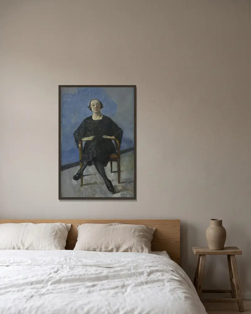 Naima Wifstrand, the Actress av Christian Krohg inramad på en vägg
