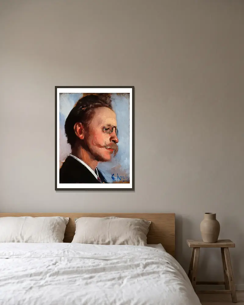 Otto Benzon von Christian Krohg gerahmt an einer Wand