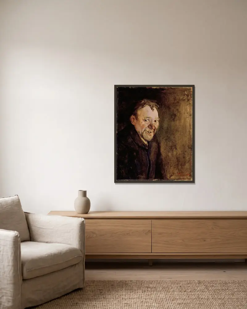 Porter No. 44 av Christian Krohg inramad på en vägg