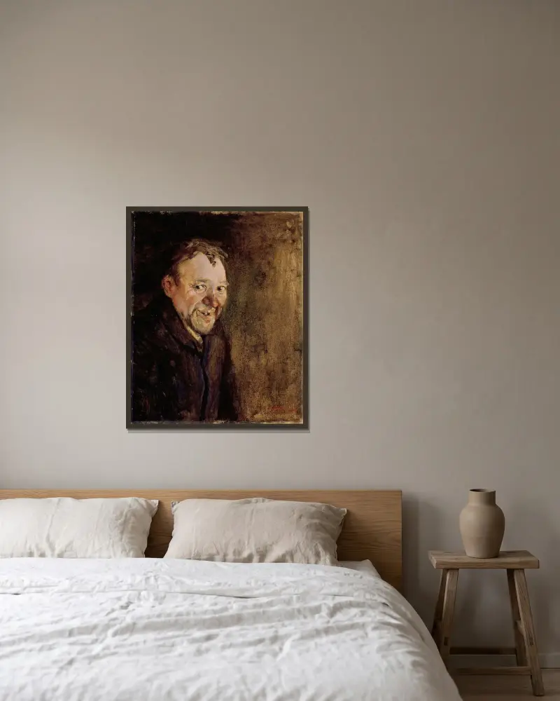 Porter No. 44 av Christian Krohg inramad på en vägg