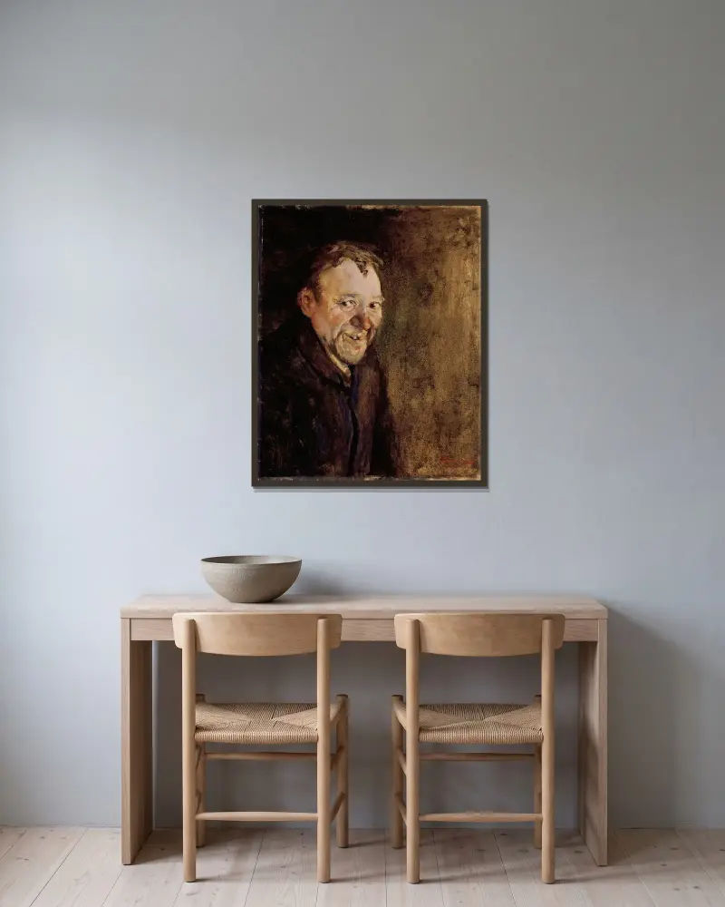Porter No. 44 av Christian Krohg inramad på en vägg