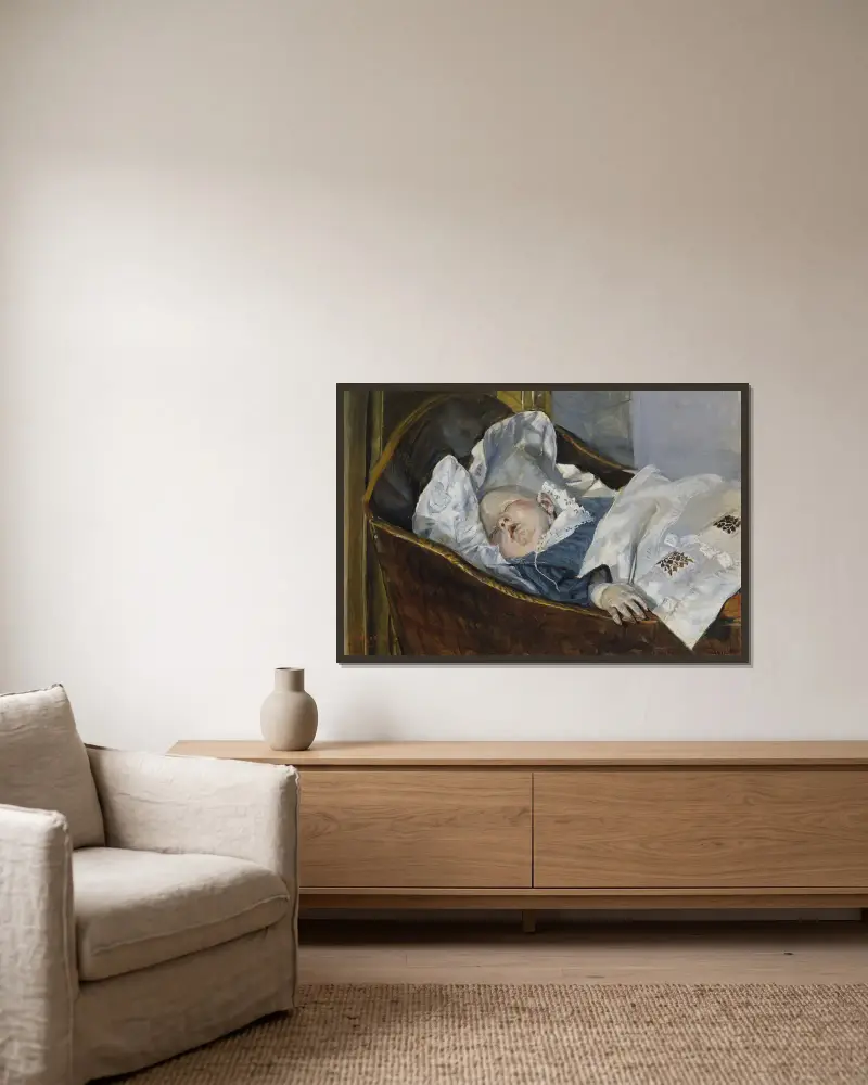 Tulla, the Artist’s Grandchild av Christian Krohg inramad på en vägg