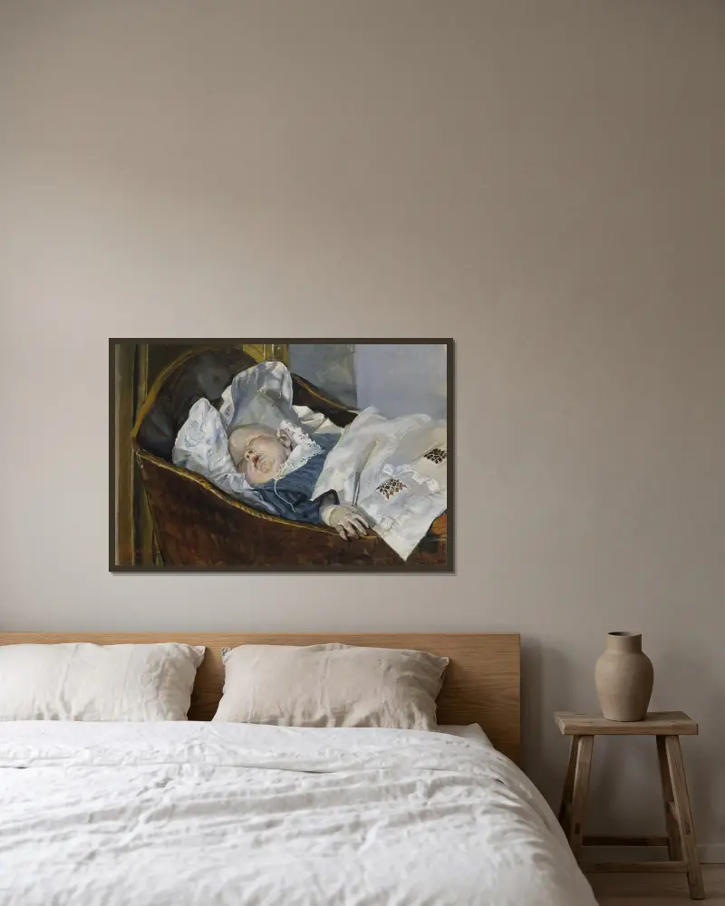 Tulla, the Artist’s Grandchild av Christian Krohg inramad på en vägg
