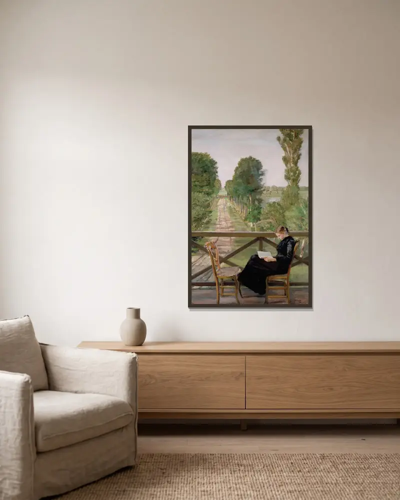 Villa Britannia, Belgium av Christian Krohg inramad på en vägg