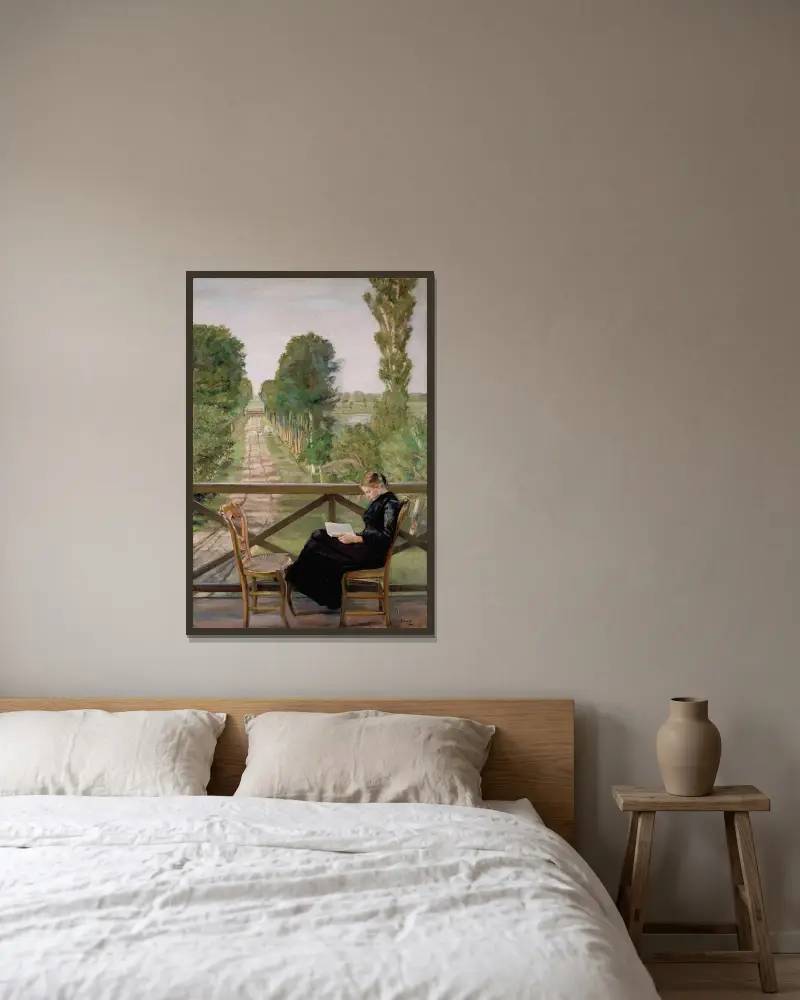 Villa Britannia, Belgium av Christian Krohg inramad på en vägg