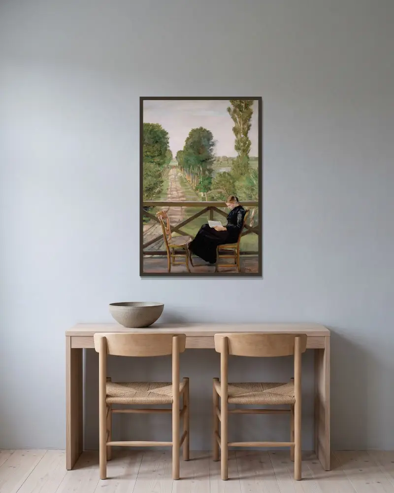 Villa Britannia, Belgium av Christian Krohg inramad på en vägg