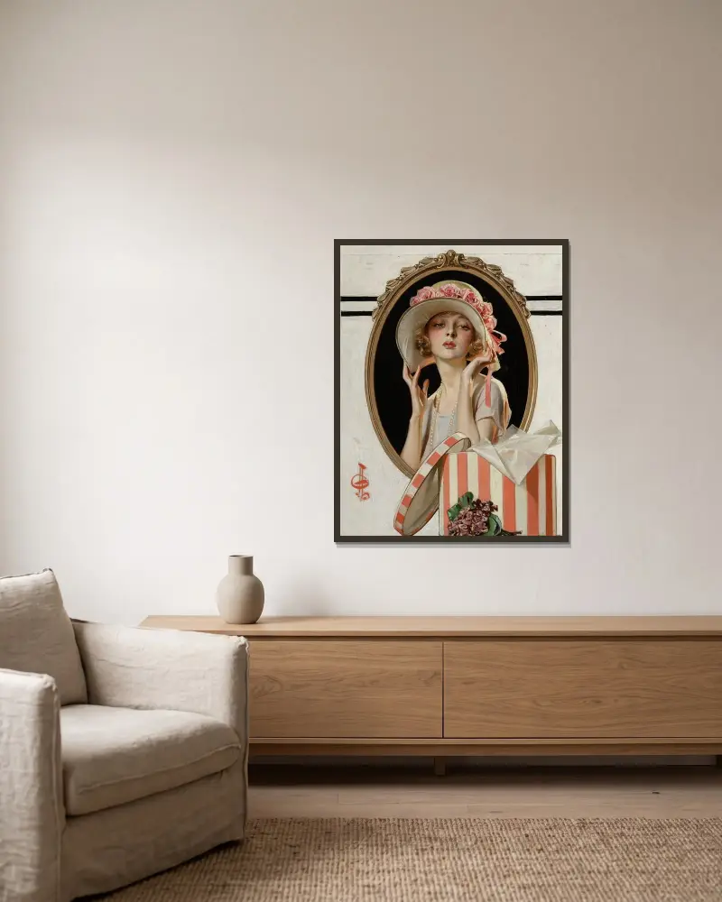 Påsk av Joseph Christian Leyendecker inramad på en vägg