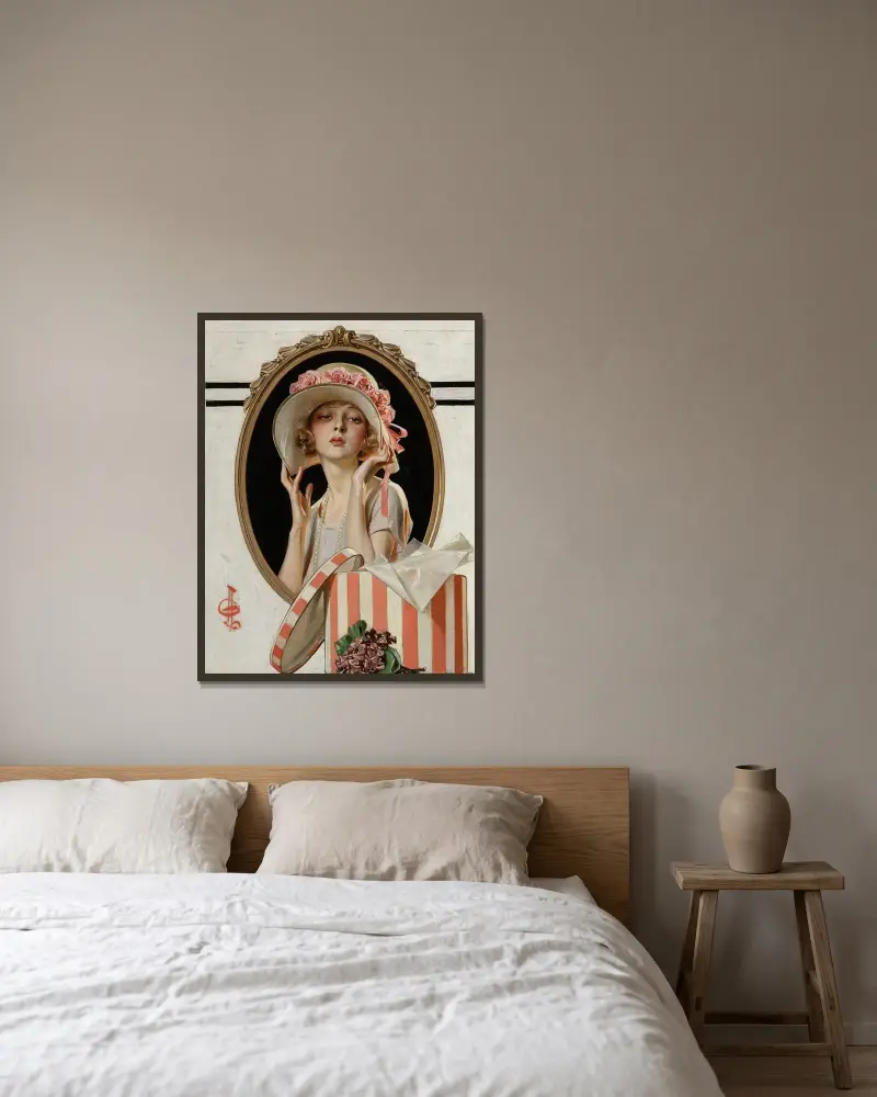 Påsk av Joseph Christian Leyendecker inramad på en vägg