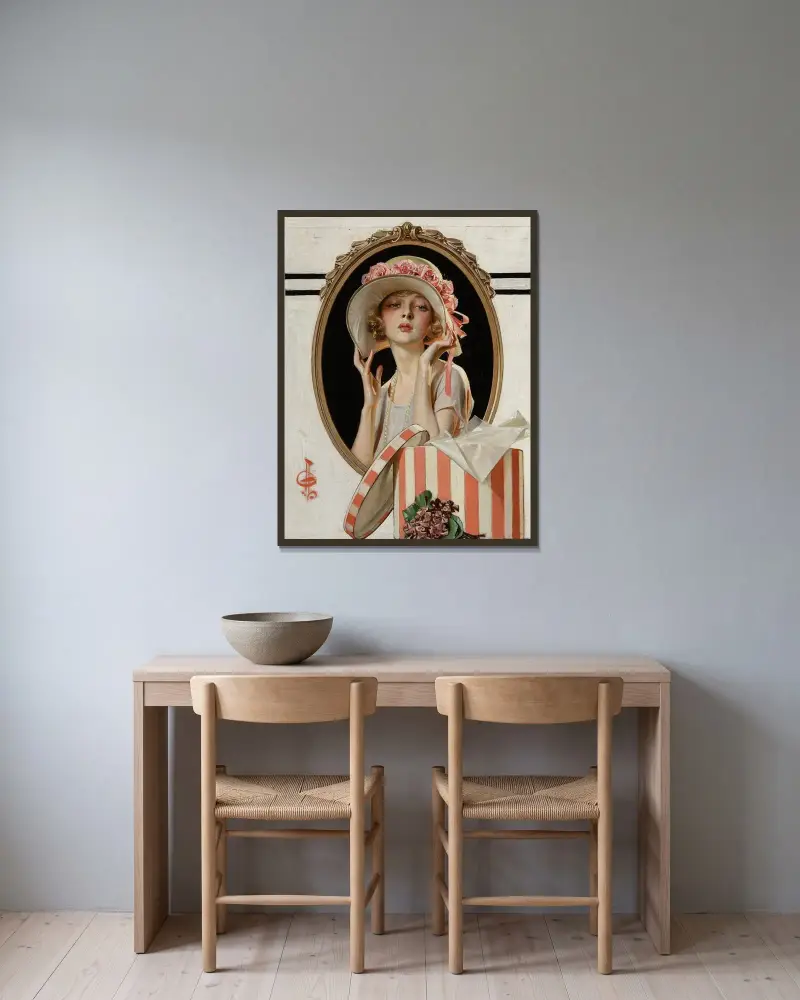 Påsk av Joseph Christian Leyendecker inramad på en vägg