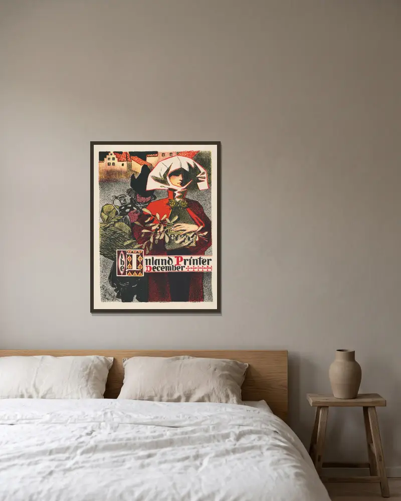 Inland Printer, grudzień, Joseph Christian Leyendecker w ramie na ścianie