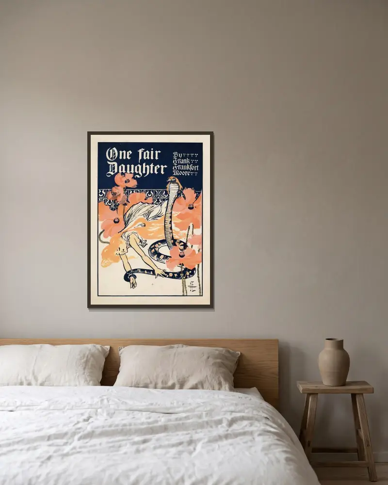 One fair daughter av Joseph Christian Leyendecker inramad på en vägg