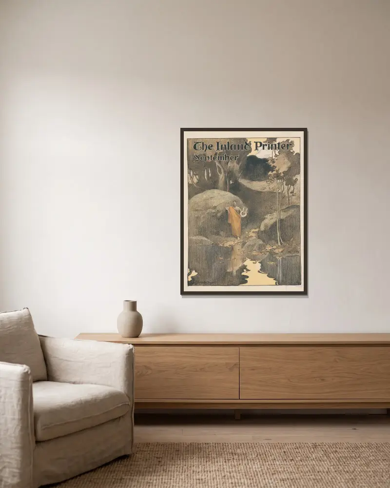 The Inland Printer September av Joseph Christian Leyendecker inramad på en vägg