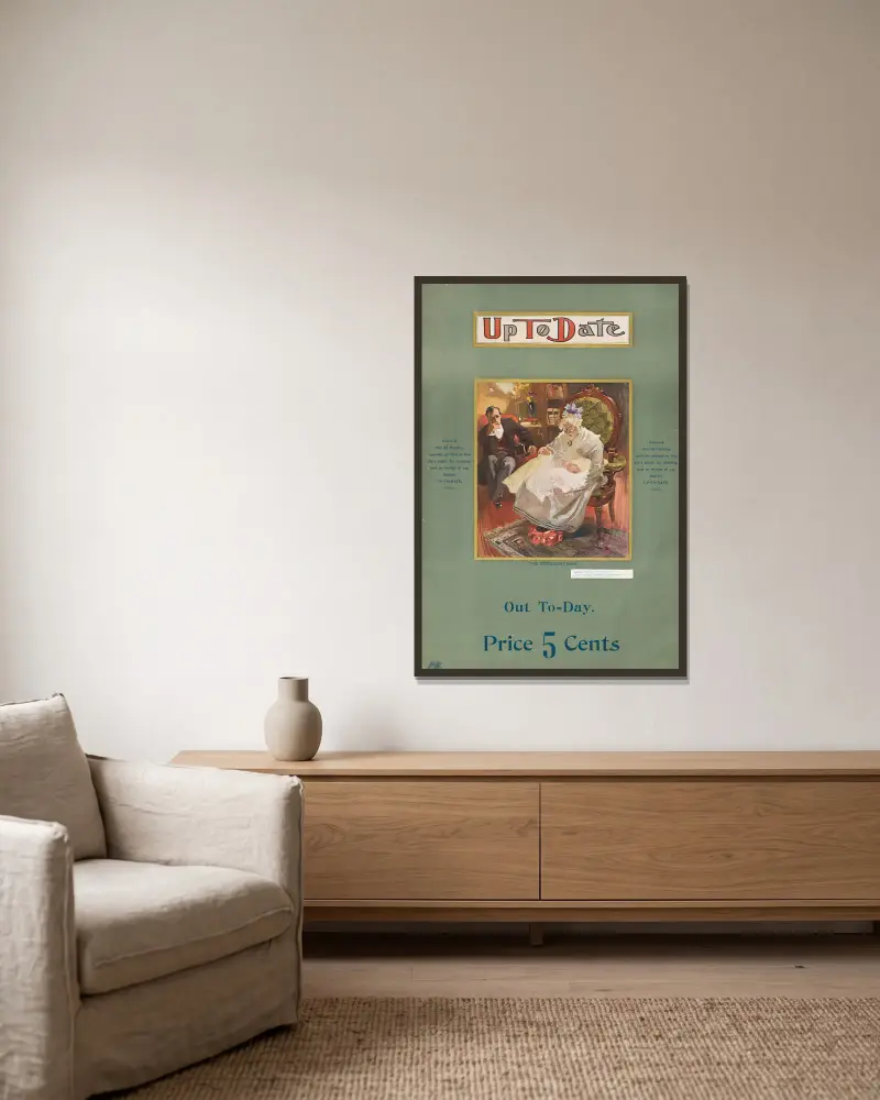 Up to date von Joseph Christian Leyendecker gerahmt an einer Wand