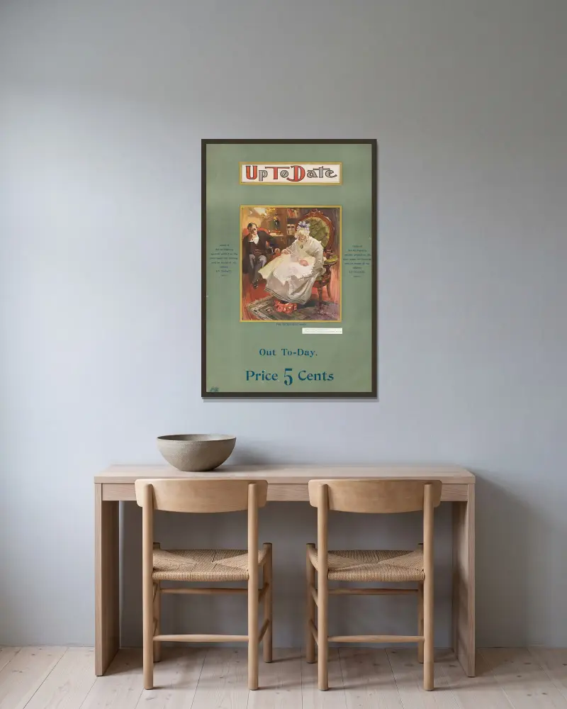 Up to date von Joseph Christian Leyendecker gerahmt an einer Wand
