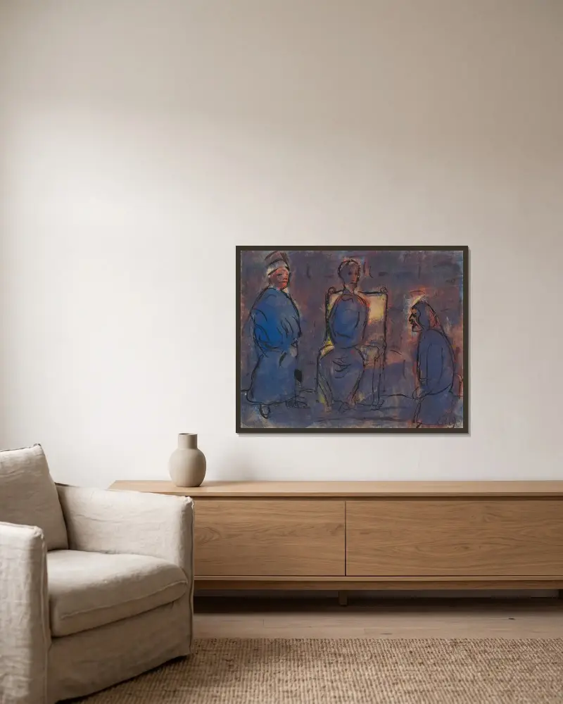 Gespräch von Christian Rohlfs gerahmt an einer Wand