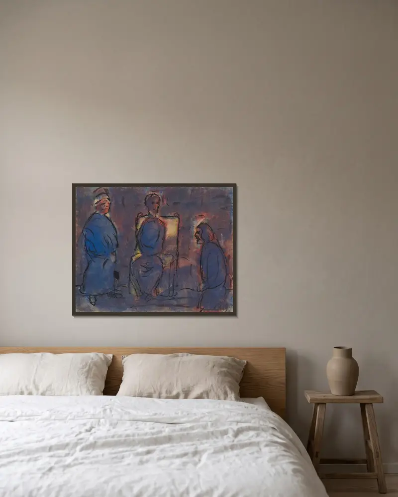 Gespräch von Christian Rohlfs gerahmt an einer Wand