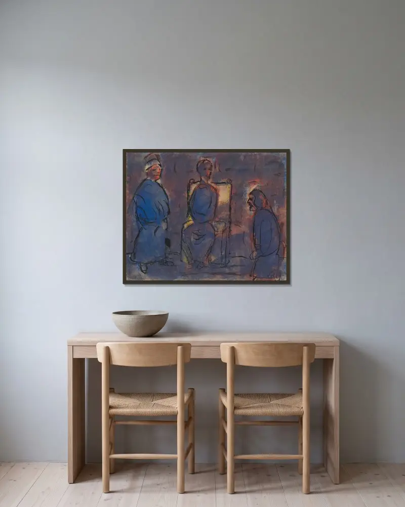 Gespräch von Christian Rohlfs gerahmt an einer Wand