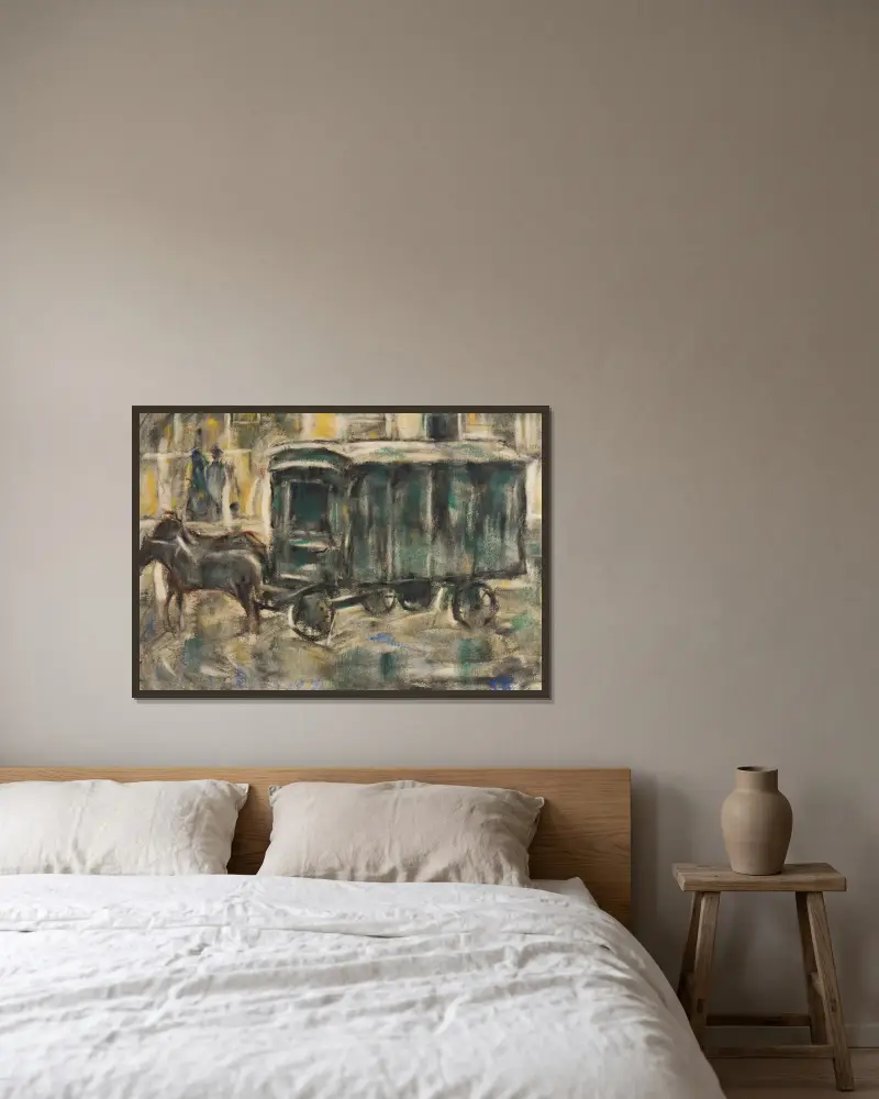 Möbelwagen von Christian Rohlfs gerahmt an einer Wand