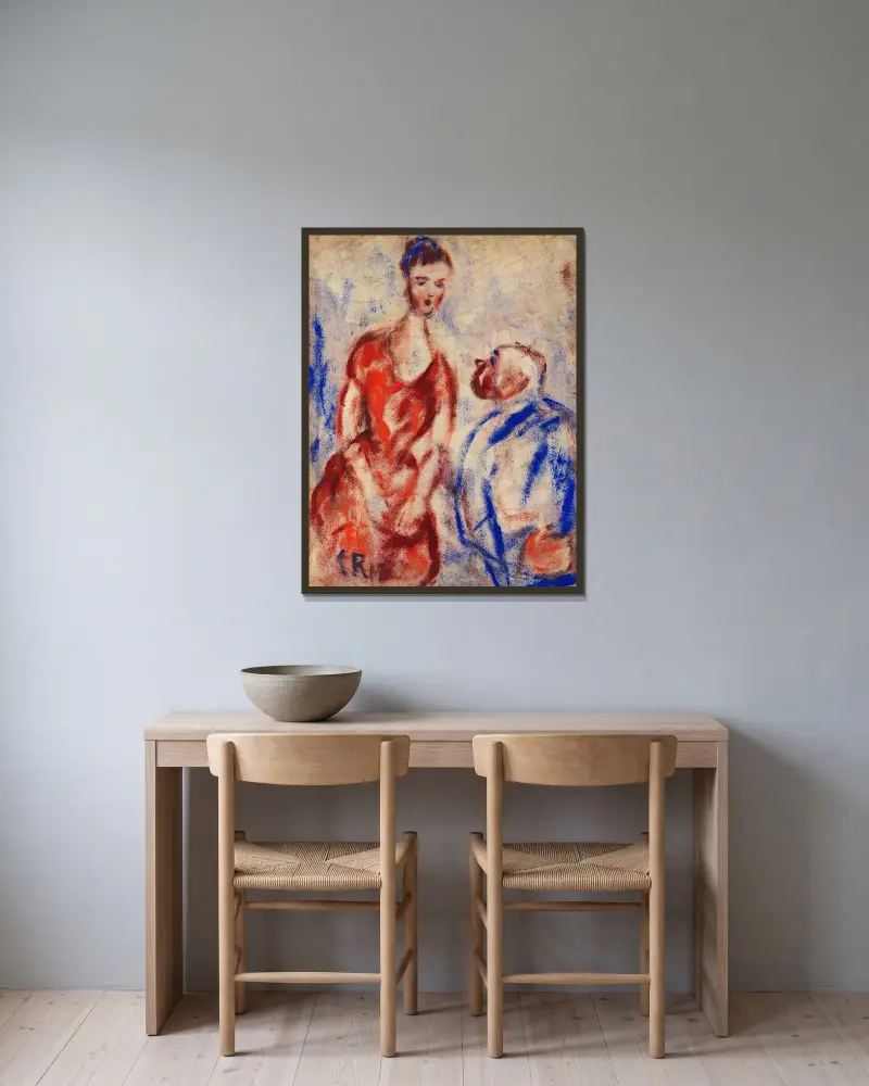 Paar av Christian Rohlfs inramad på en vägg