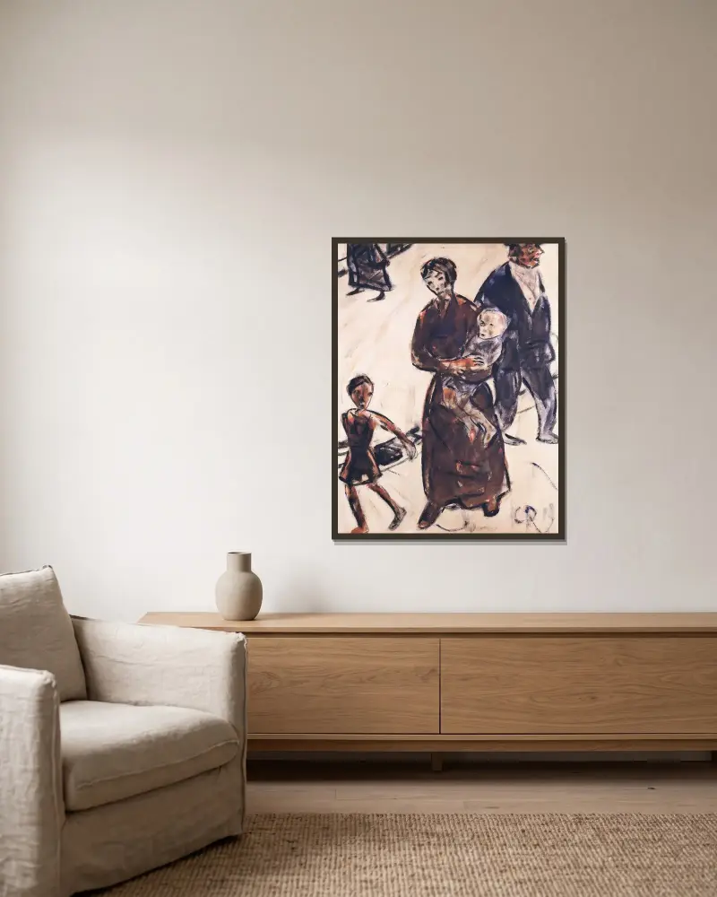 Armut von Christian Rohlfs gerahmt an einer Wand