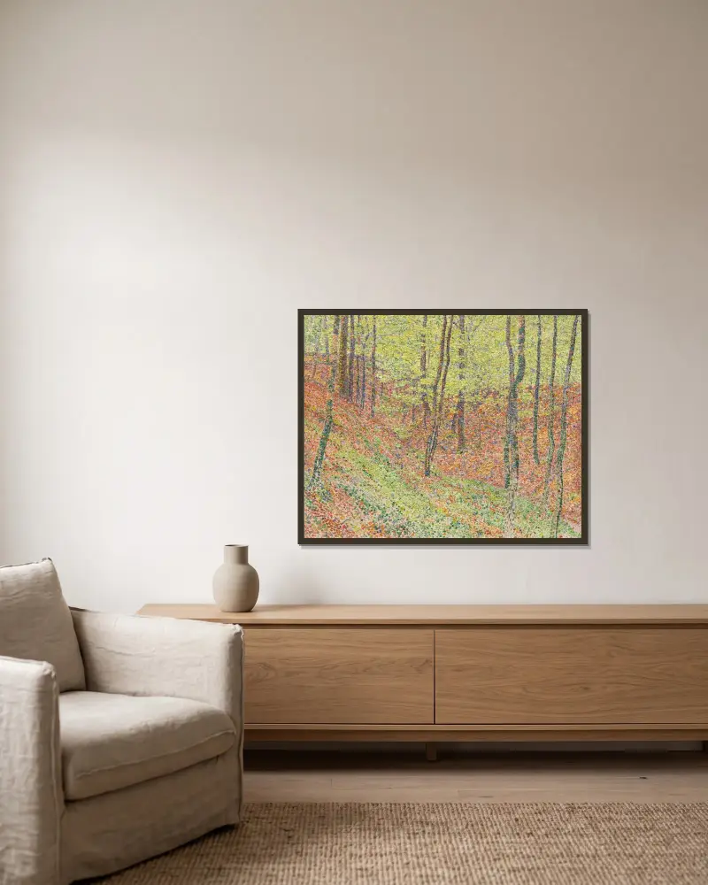 Wald, 1903 von Christian Rohlfs gerahmt an einer Wand
