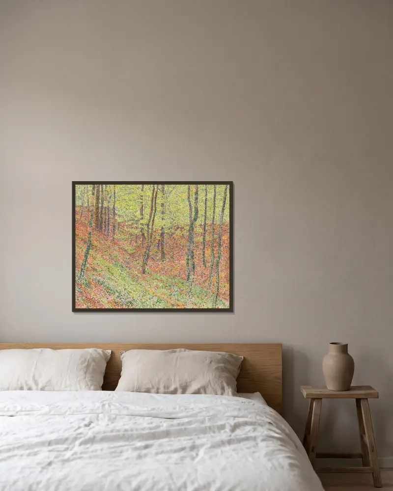 Wald, 1903 von Christian Rohlfs gerahmt an einer Wand