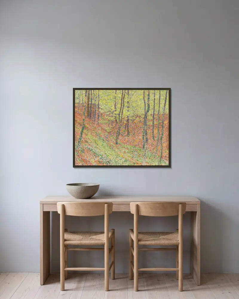 Wald, 1903 von Christian Rohlfs gerahmt an einer Wand