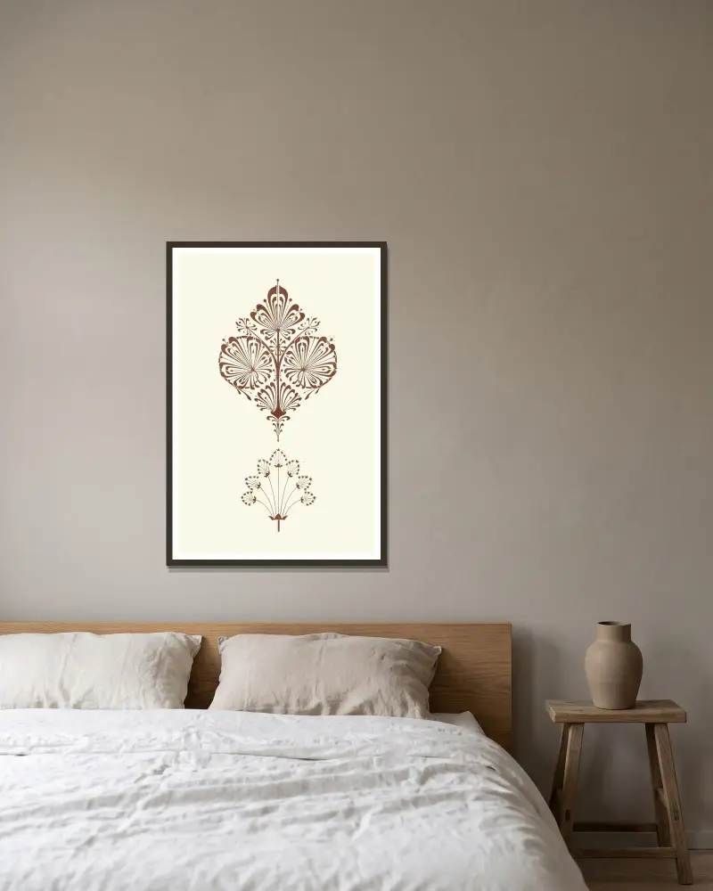 The Art of Decorative Design pl07 av Christopher Dresser inramad på en vägg