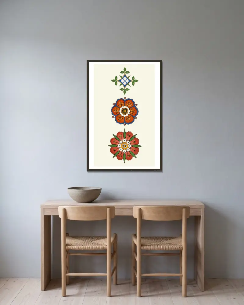 The Art of Decorative Design pl12 av Christopher Dresser inramad på en vägg