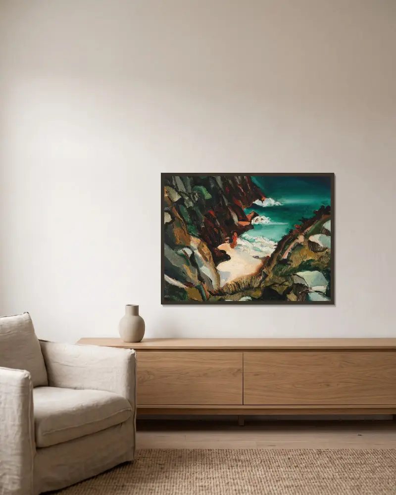 Bucht, Cornwall von Christopher Wood gerahmt an einer Wand