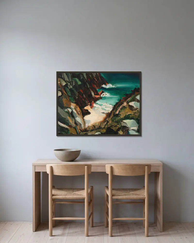 Bucht, Cornwall von Christopher Wood gerahmt an einer Wand