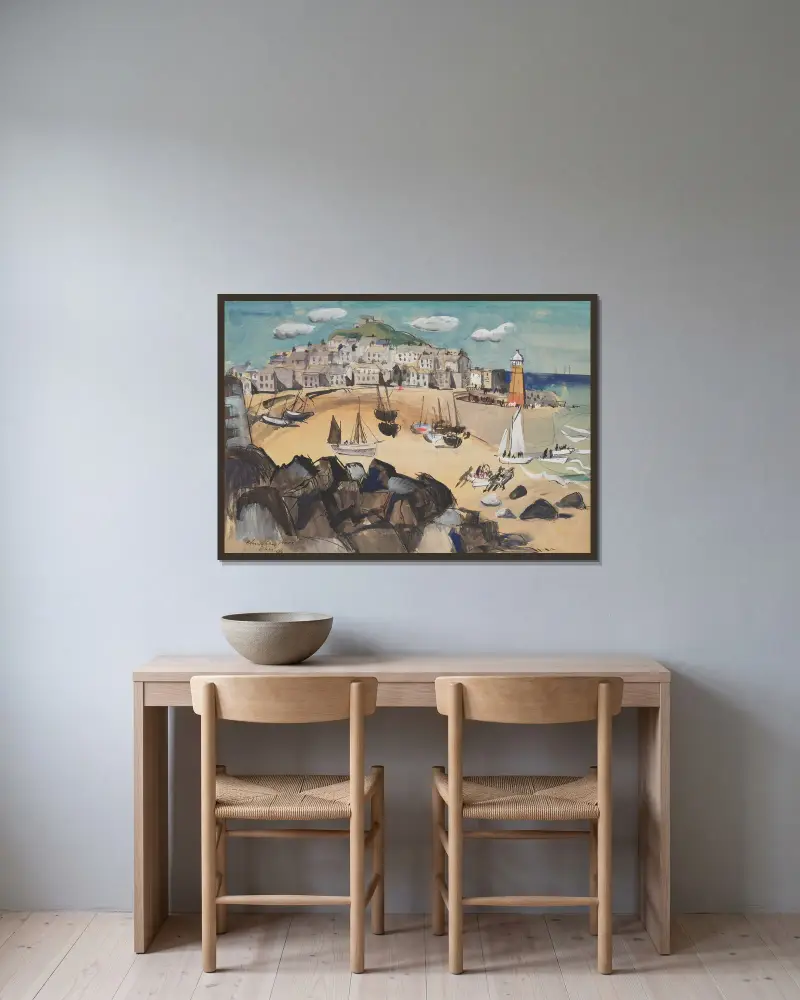 St Ives, Christopher Wood v rámu na stěně