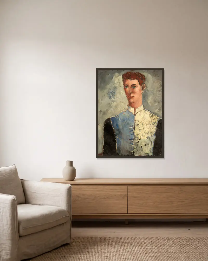 Der Jockey von Christopher Wood gerahmt an einer Wand