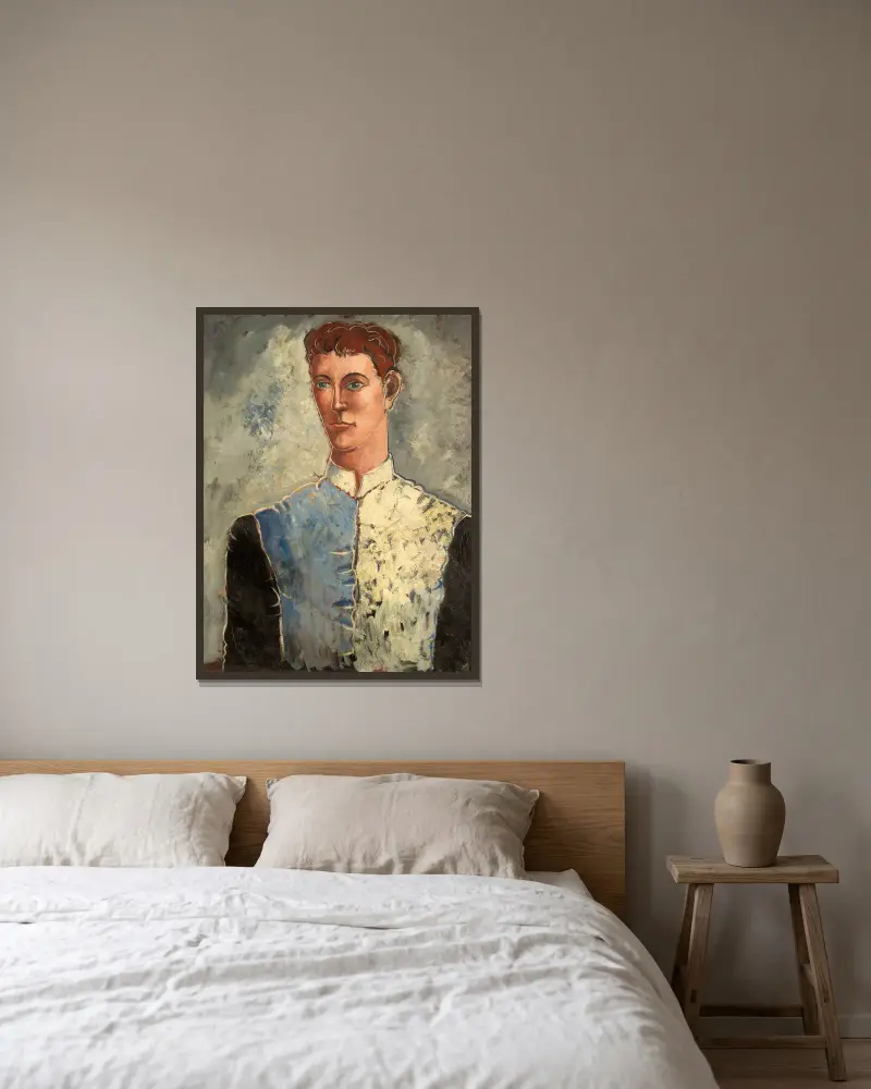 Der Jockey von Christopher Wood gerahmt an einer Wand