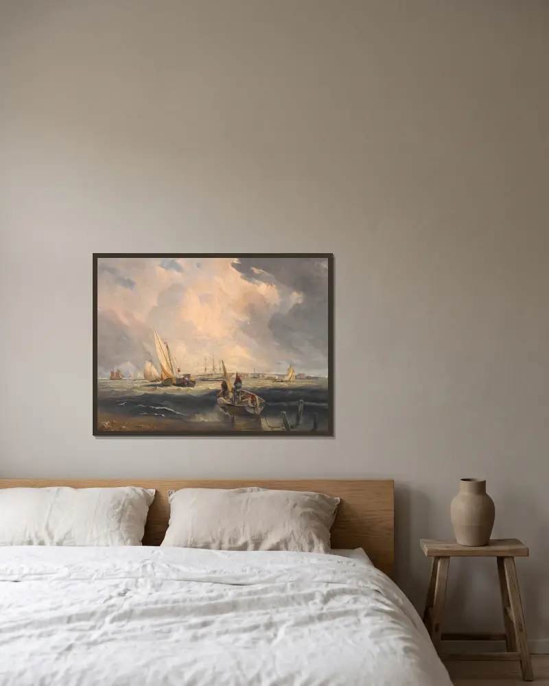 Bligh Sands, Sheerness von Clarkson Stanfield gerahmt an einer Wand