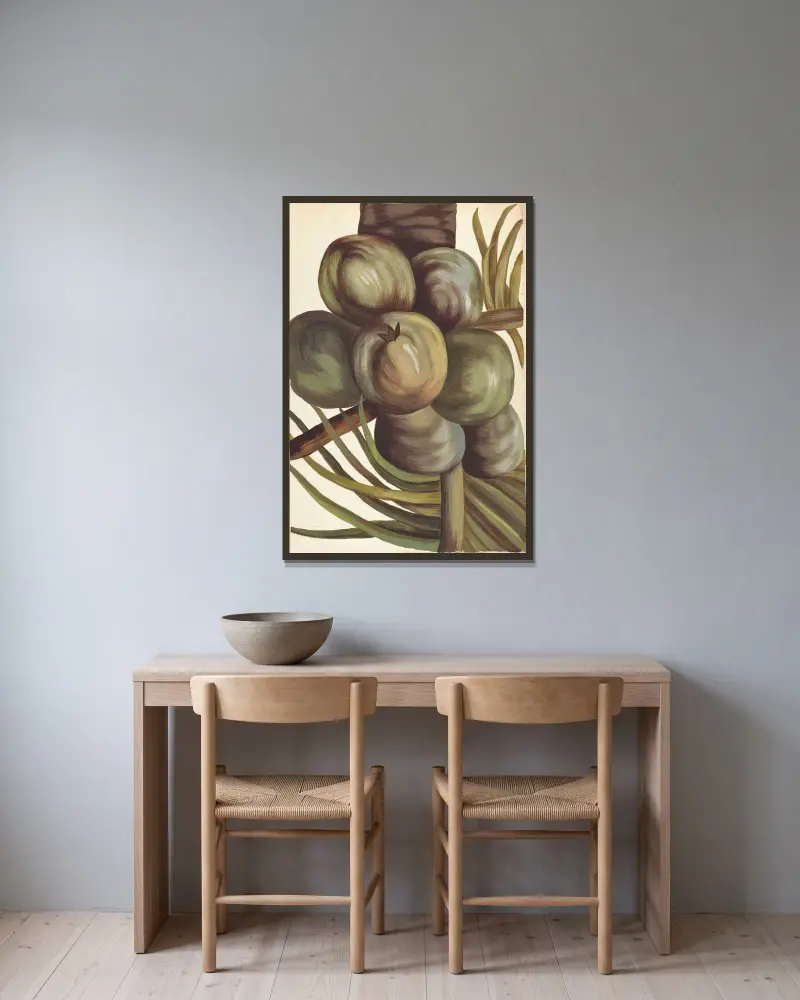 Främmande växt (Plantes etrang), plansch 005 av Claude Aubriet inramad på en vägg