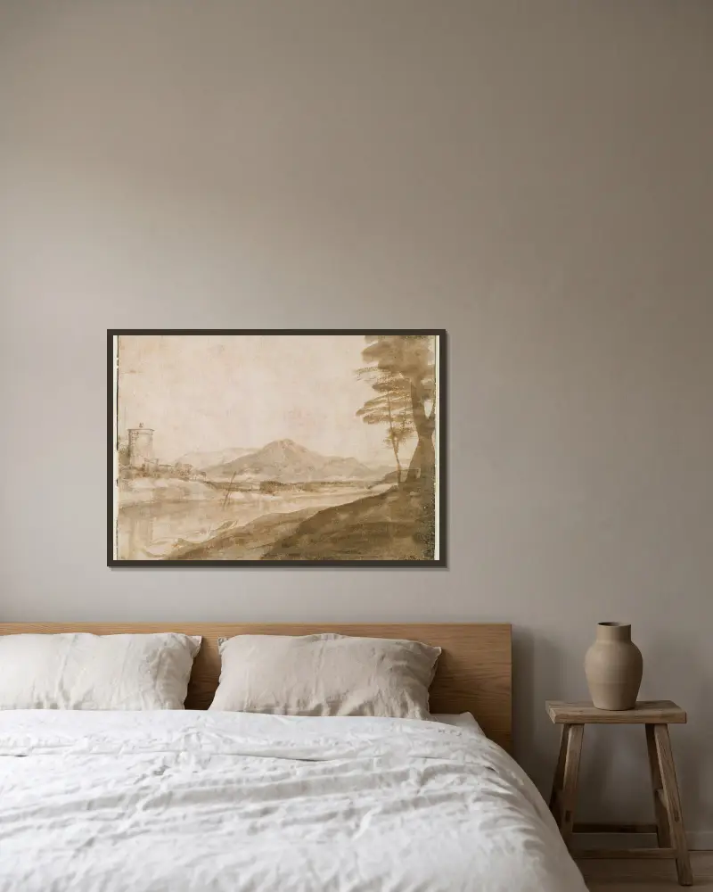 Krajina, Claude Lorrain v rámu na stěně