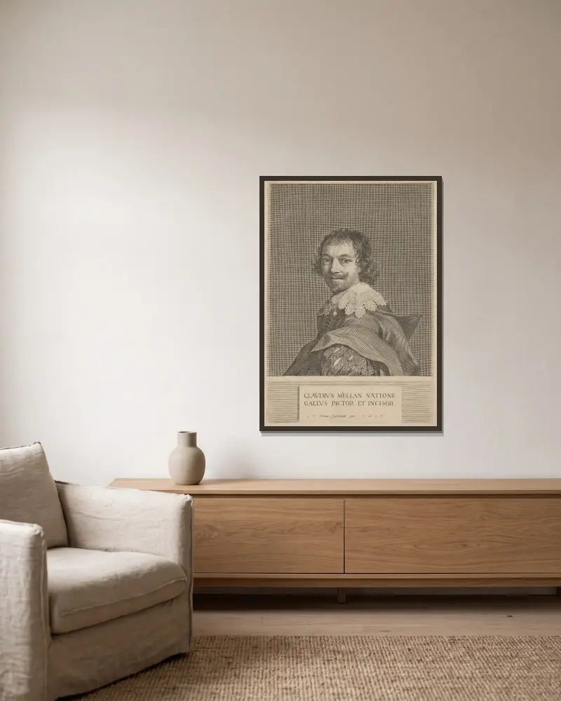 Claude Mellan, French painter and engraver av Claude Mellan inramad på en vägg