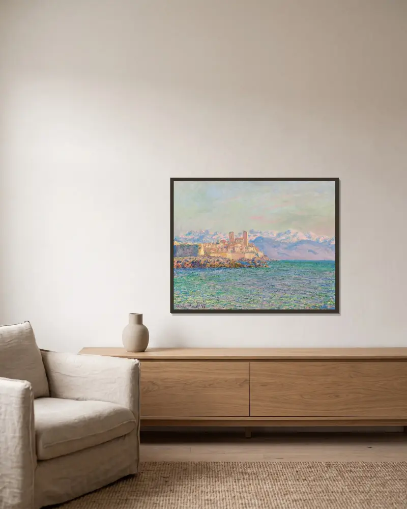 Antibes, das Fort von Claude Monet gerahmt an einer Wand