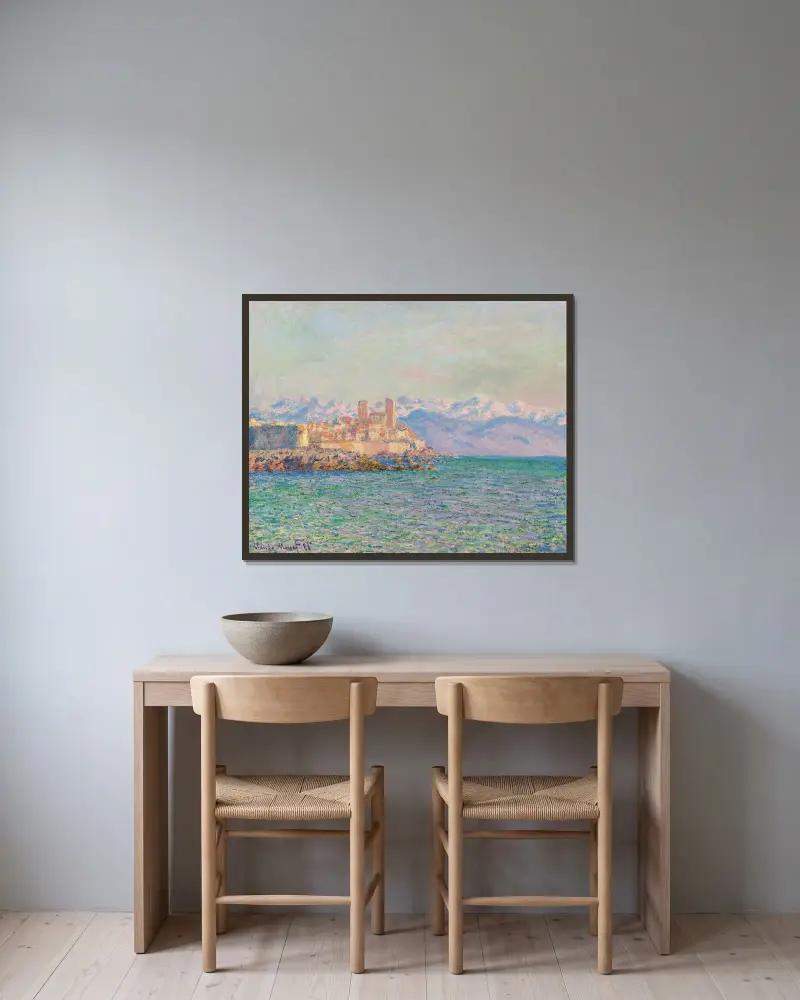 Antibes, das Fort von Claude Monet gerahmt an einer Wand