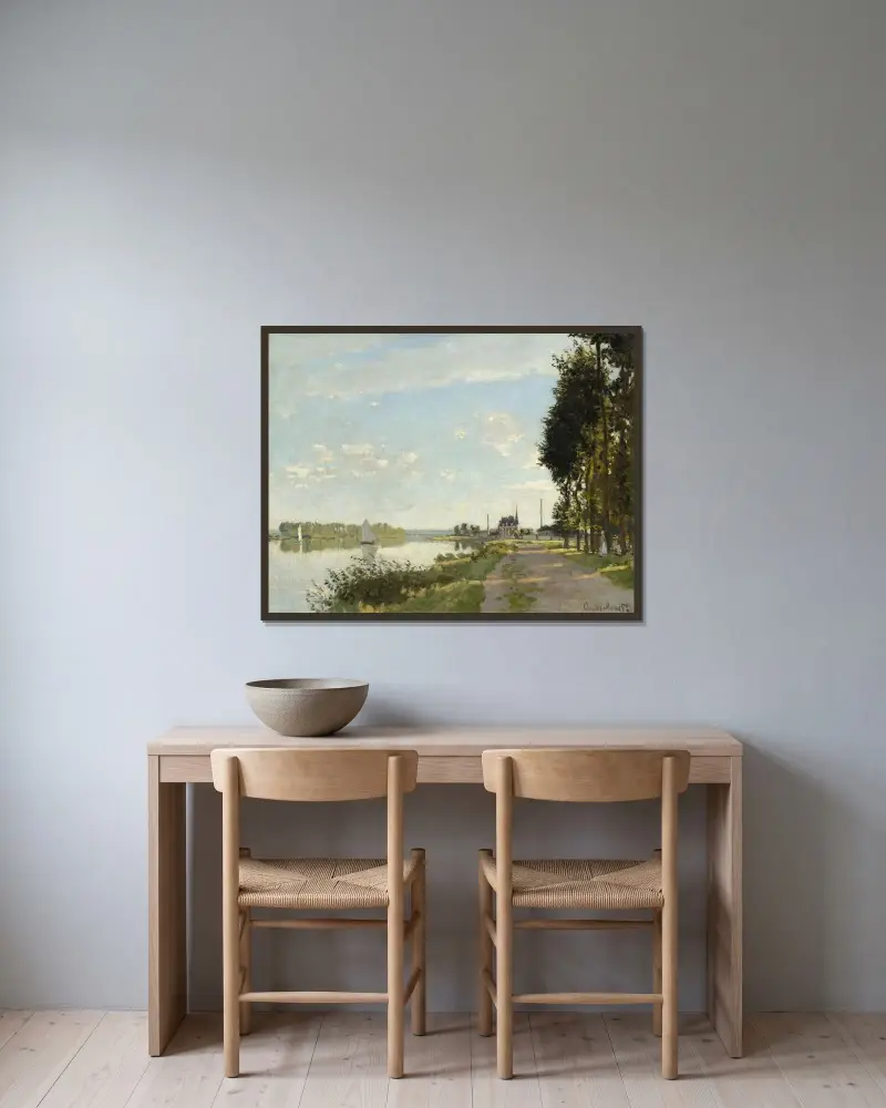 Argenteuil von Claude Monet gerahmt an einer Wand