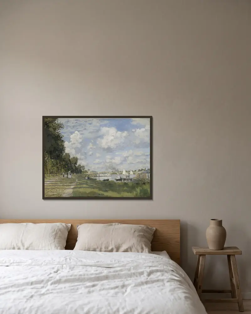 Bassin d’Argenteuil von Claude Monet gerahmt an einer Wand
