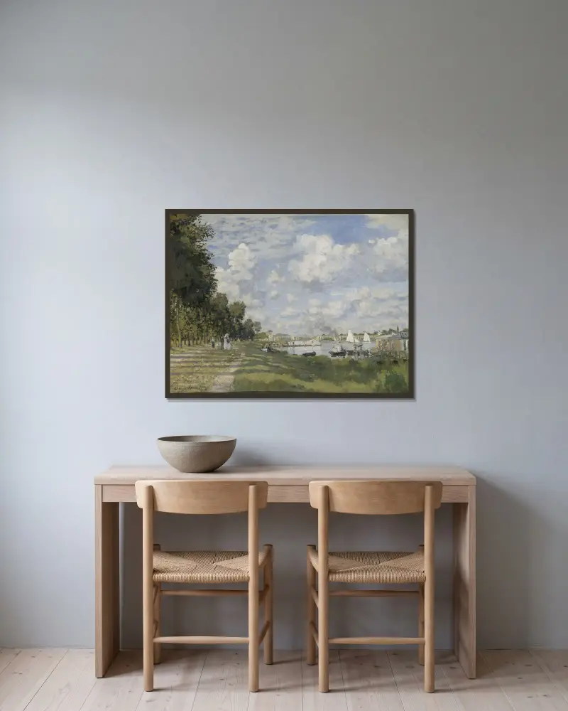 Bassin d’Argenteuil von Claude Monet gerahmt an einer Wand