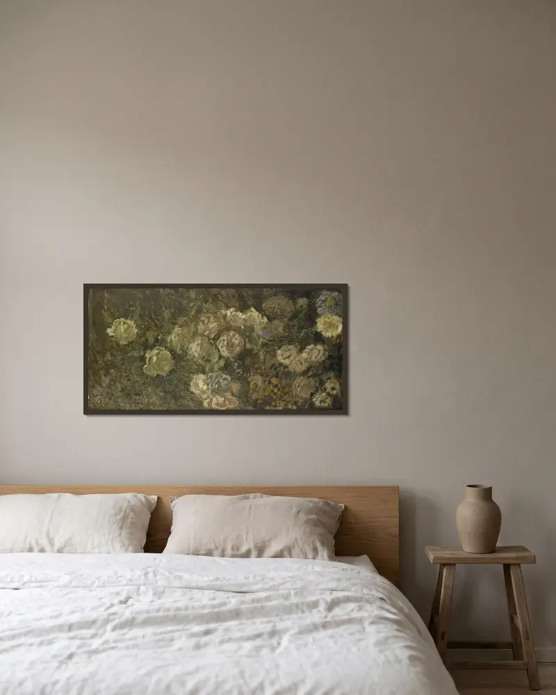Kwiaty, Claude Monet w ramie na ścianie