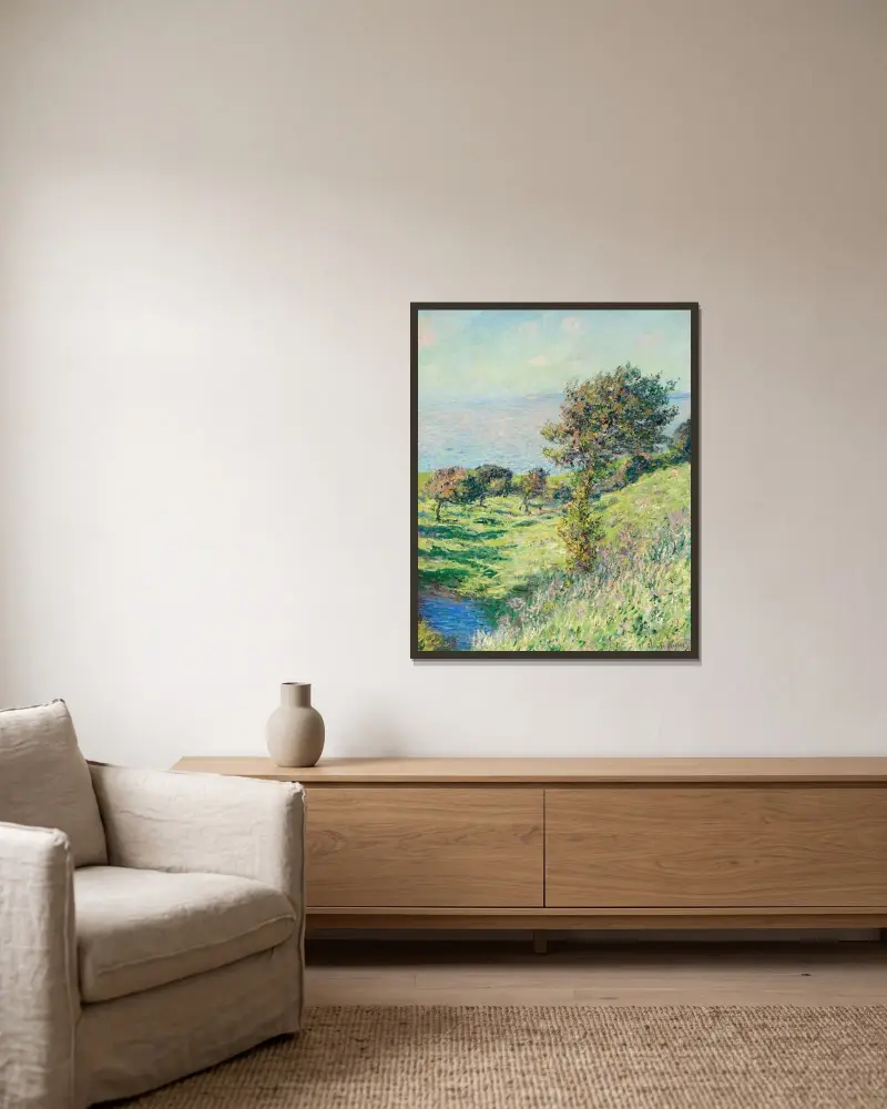 Poryv větru, Claude Monet v rámu na stěně